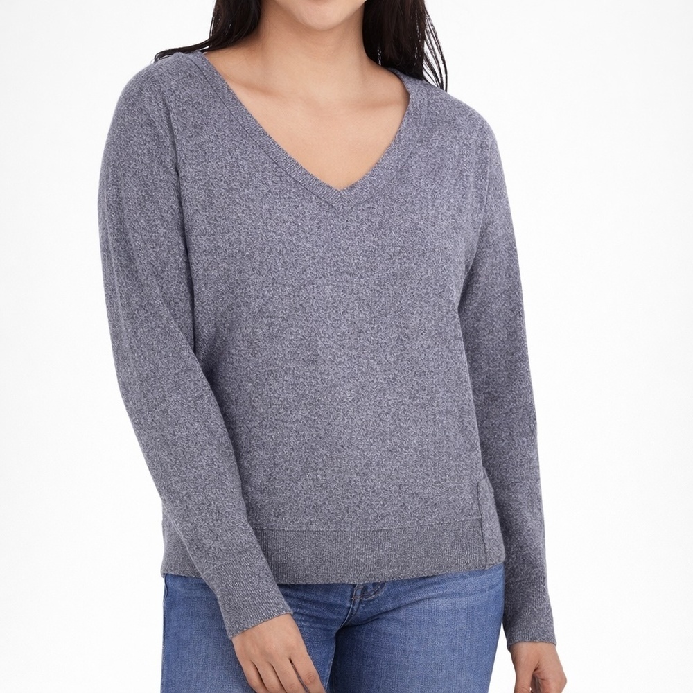 Lucky Brand Women's XS V-Neck Sweater Medium Heather Gray a1819